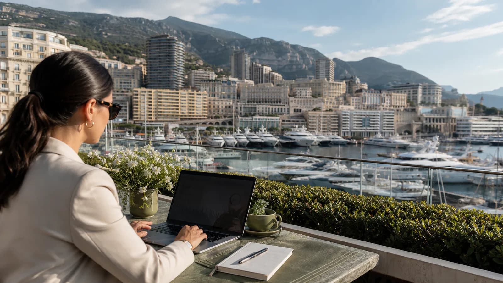 Vue de Monaco et du Port Hercule pour illustrer une stratégie SEO local premium