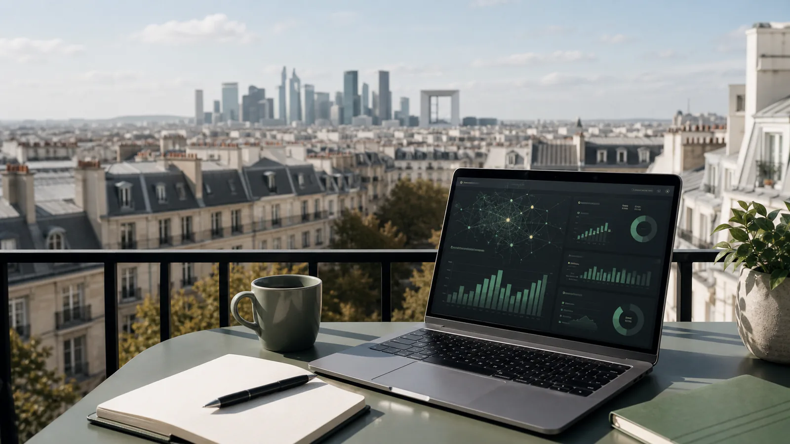 Vue urbaine de Paris pour illustrer une stratégie SEO orientée entreprises de services