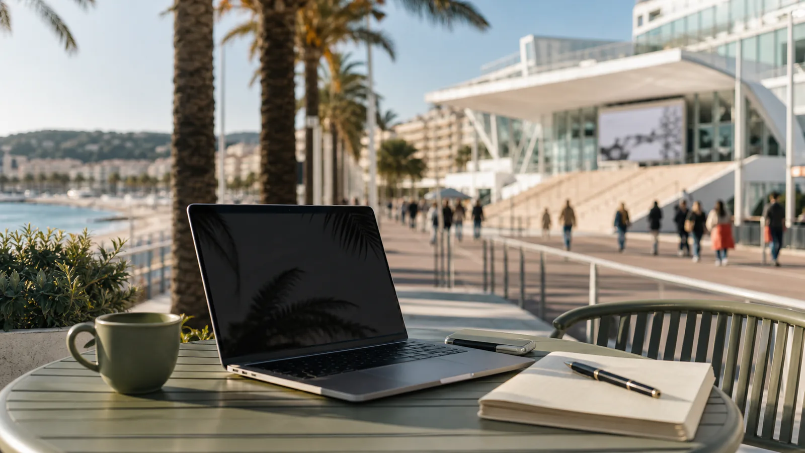 Vue de Cannes et de la Croisette pour illustrer une stratégie SEO local